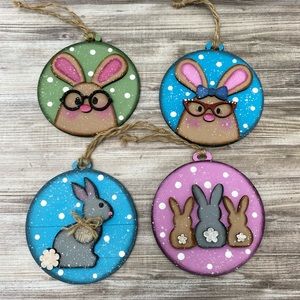 Hand Crafted Easter Bunny Ornaments